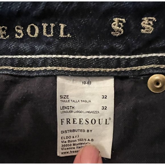 Freesoul Emerald 2520 Ladies Dark Denim Jeans Trousers Straight Low R. W32 L32 - Picture 11 of 13